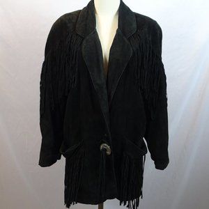 Leather Fringe Coat Frontier Collection